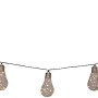 Schwarze 10er LED Solar Lichterkette mit Glühbirnen, 7,60 m lang, für gemütliche Atmosphäre.