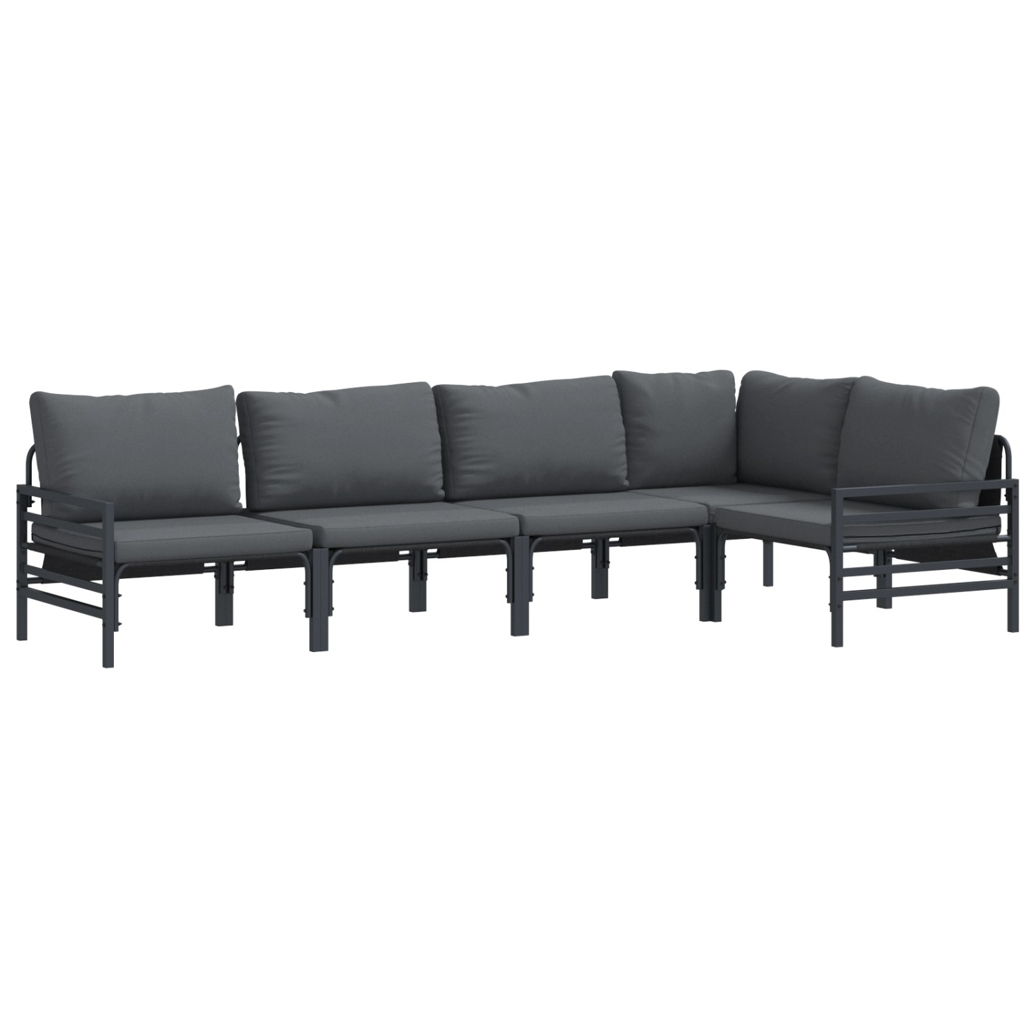 vidaXL Garten-Sofa-Set 5-Tlg Anthrazit Stahl 3378988 günstig online kaufen