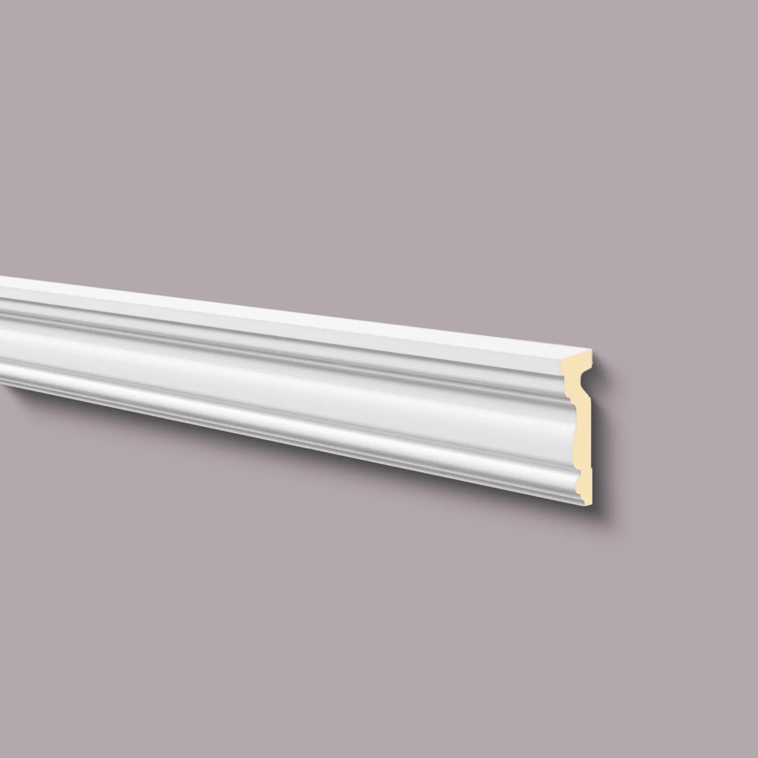 NOEL & MARQUET NMC MA14 DOMOSTYL Türumrandung Fassadenstuck Fensterumrandung Fassadenprofil 2 m 200 cm x 4 cm x 13 cm Weiß