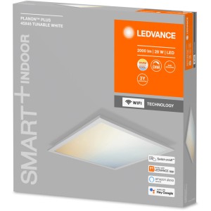 Verpackung der Ledvance Smart+ WiFi Panelleuchte Planon Plus 45x45 cm Tunable White.