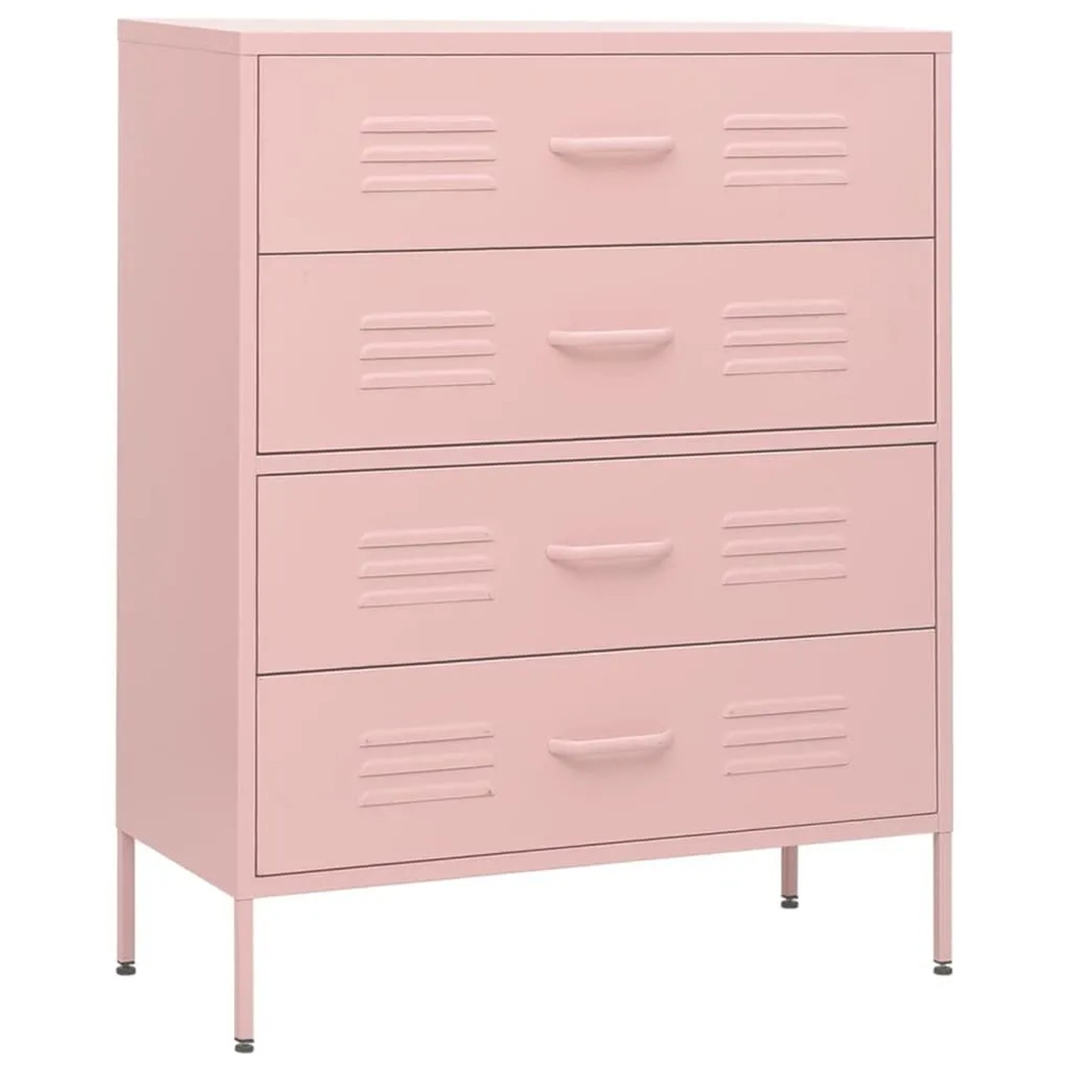 vidaXL Kommode Rosa 80x35x101,5 cm Stahl 336202