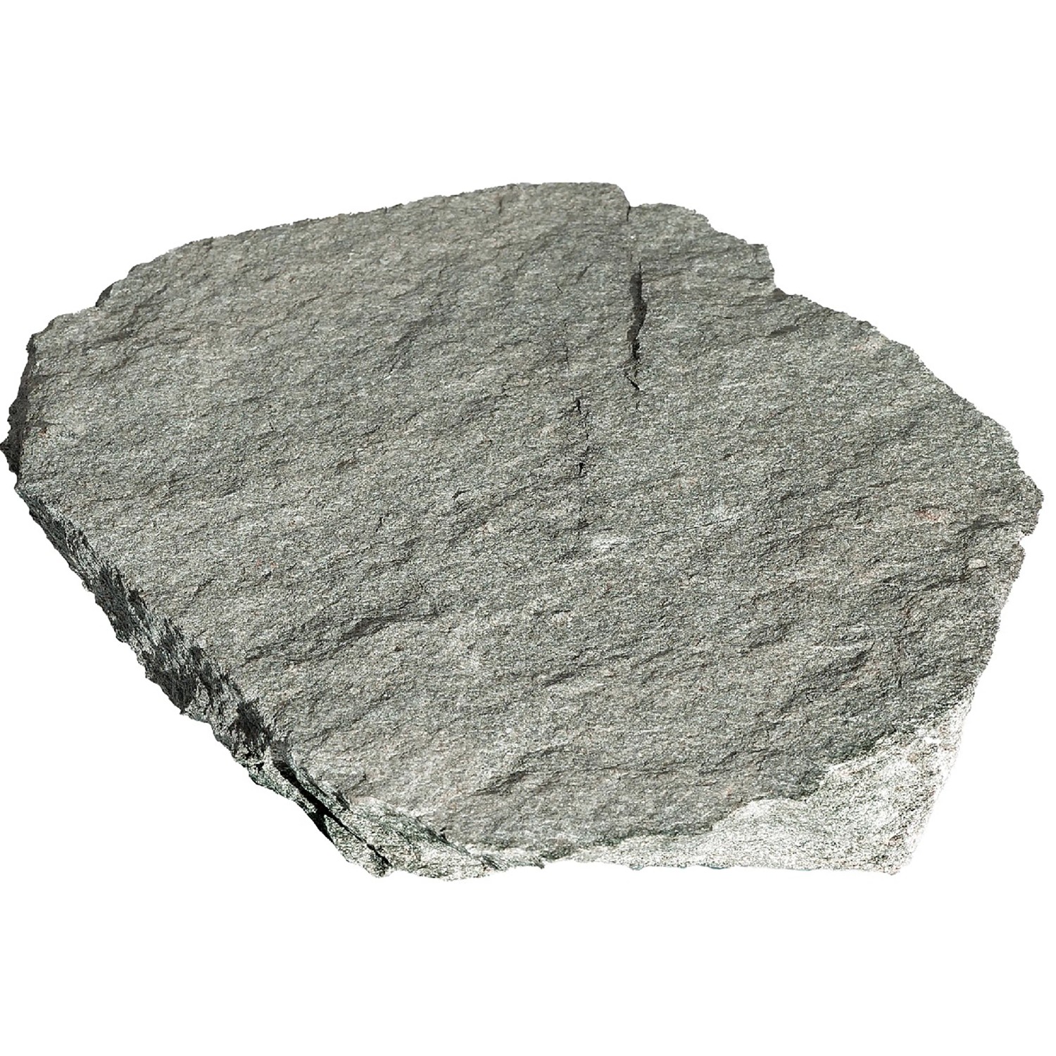 Quarzit-Trittplatte Grau-Grün Ø 25-40 cm x H 2,5-3,5 cm