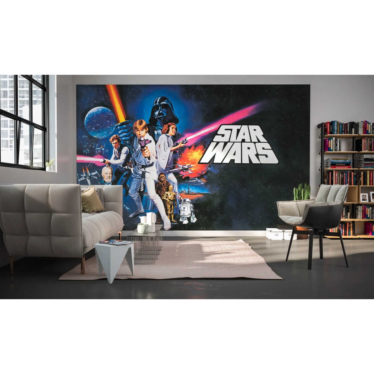 Komar Vlies Fototapete Star Wars Poster Classic 1, 400x250cm im Wohnraum.