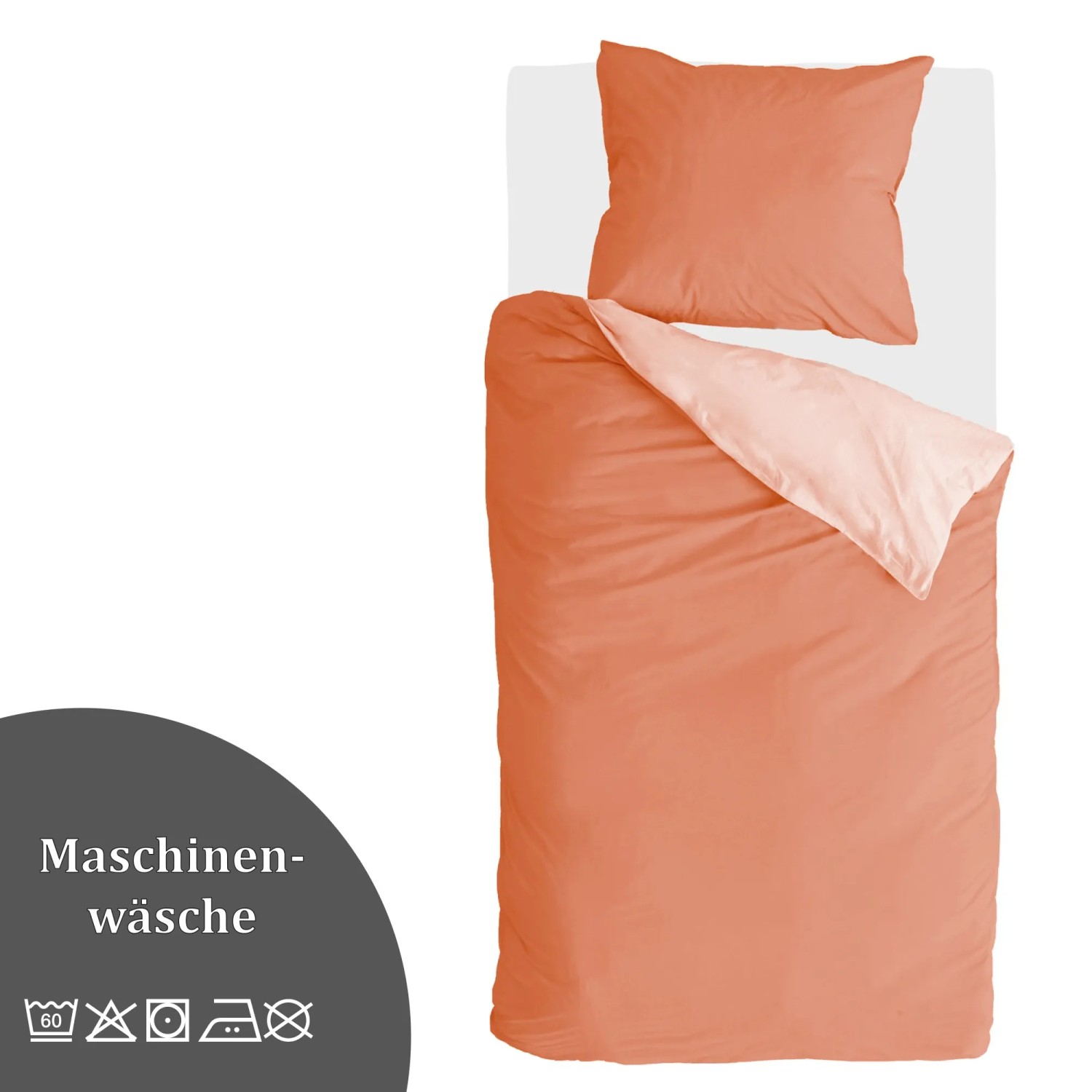 Bestlivings Bettwäsche-Set Side Way 135 x 200 cm Terracotta&White kaufen bei OBI