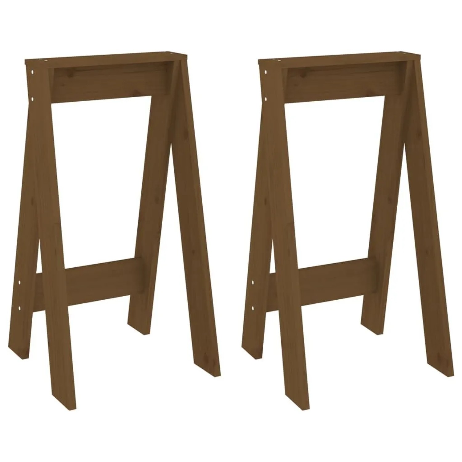 vidaXL Hocker 2 Stk Honigbraun 40x40x75 cm Massivholz Kiefer 823672