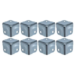 HMF 14965-09 Eckenschutz aus Metall für Koffer 8 Stück 18 x 18 x 18 mm Silber Verzinkt