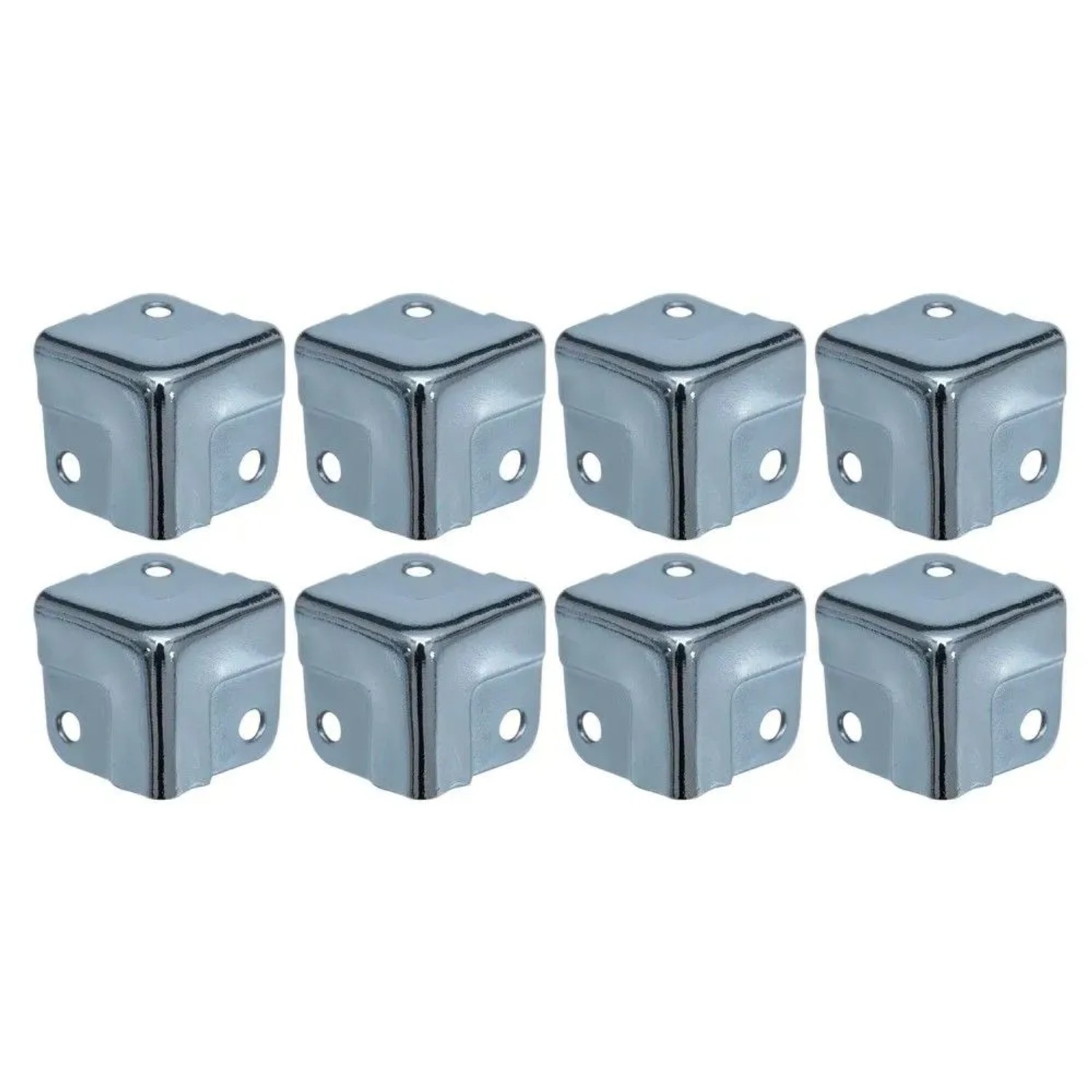HMF 14965-09 Eckenschutz aus Metall für Koffer 8 Stück 18 x 18 x 18 mm Silber Verzinkt