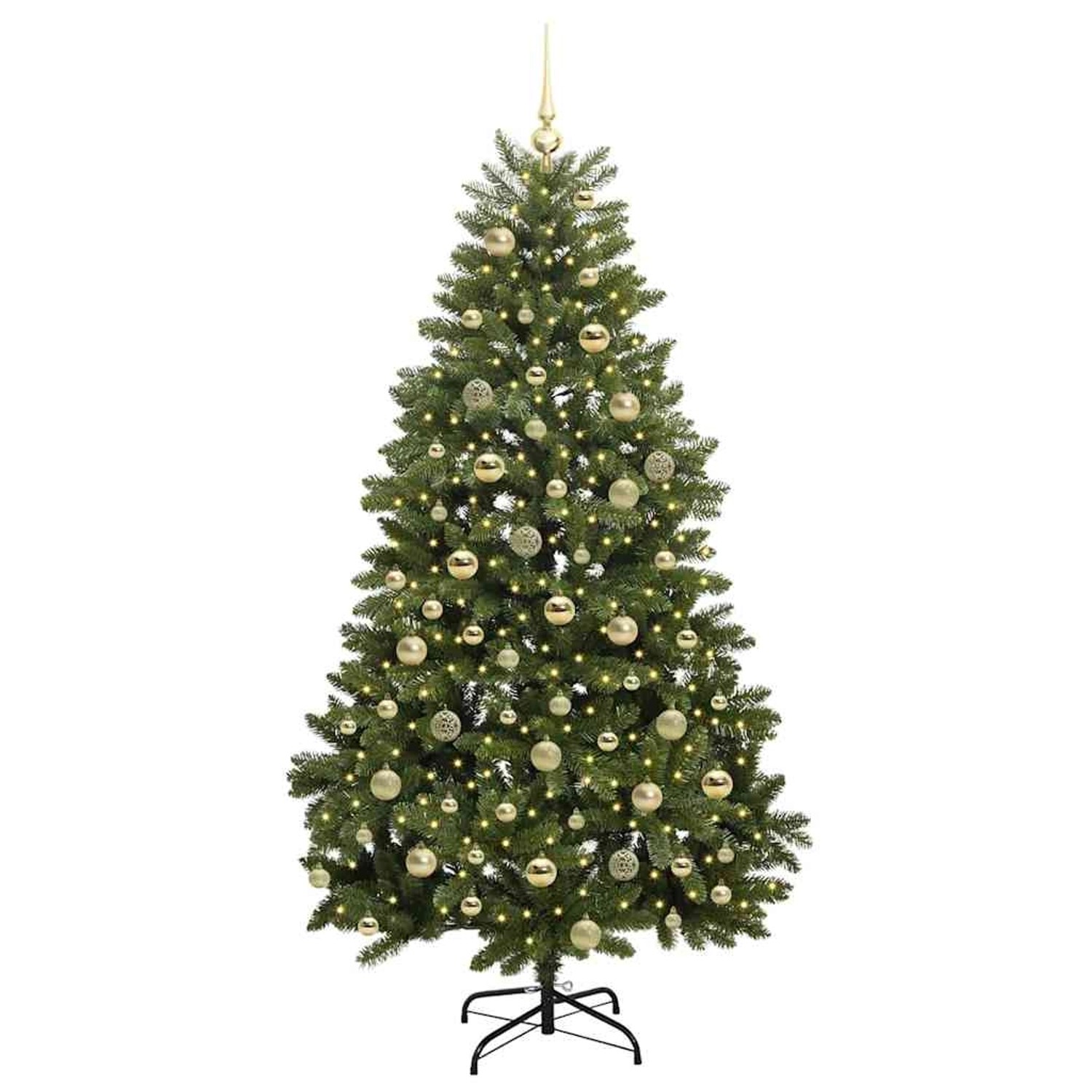 vidaXL Künstlicher Weihnachtsbaum Grün 180 cm PVC und Metall 3395689
