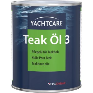 YachtCare Teak Öl 3, 1 Liter Dose für die Holzpflege im Außenbereich.