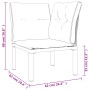 vidaXL Gartenmöbel: Lounge-Eckstuhl, schwarz/grau, Poly Rattan, mit Maßen
