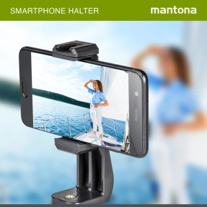 Mantona Smartphone Halter Rotate Handyhalterung Handyhalter Handstativ Kamera