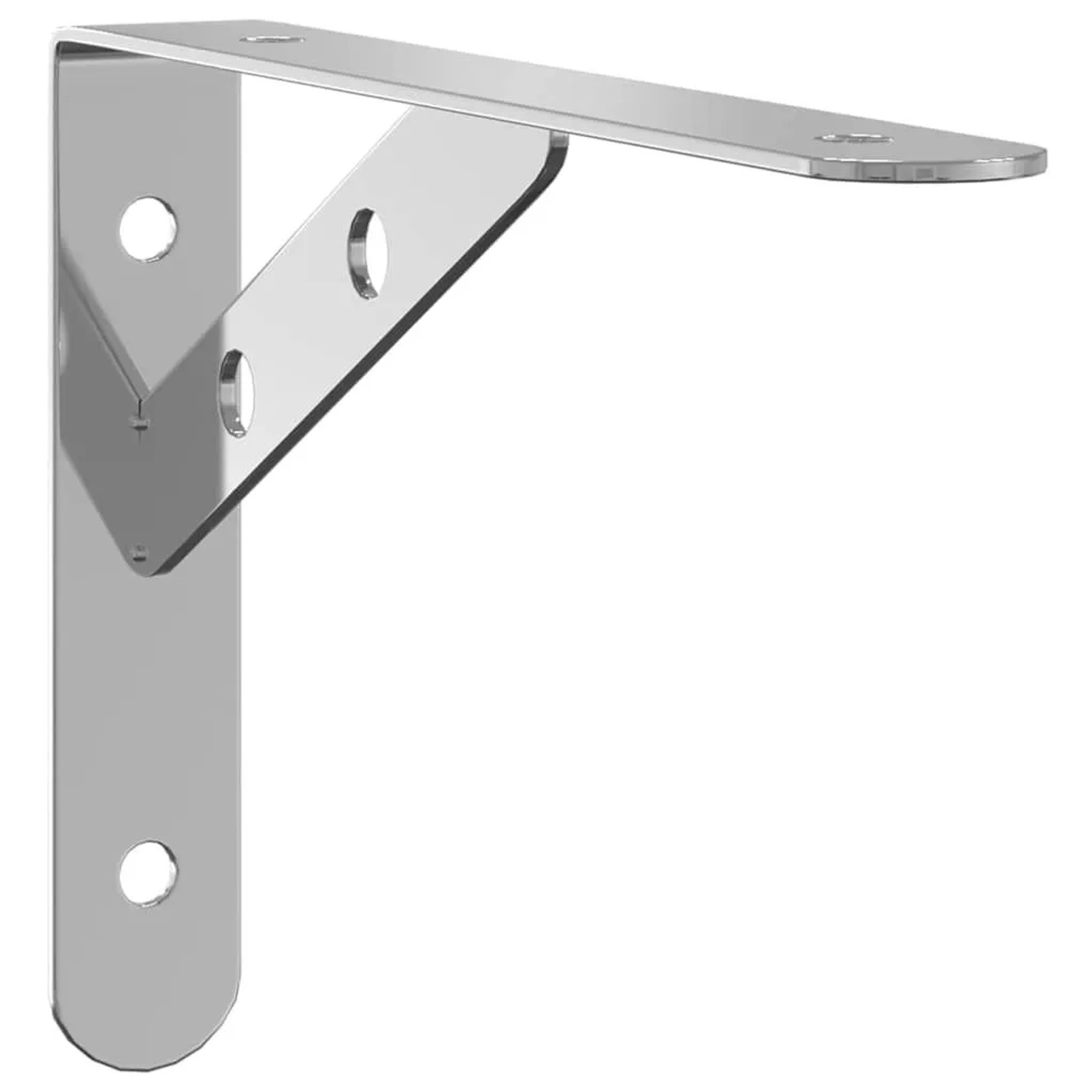 vidaXL Regalträger 4 Stk 20x2,5x14 cm Silbern Edelstahl 30297