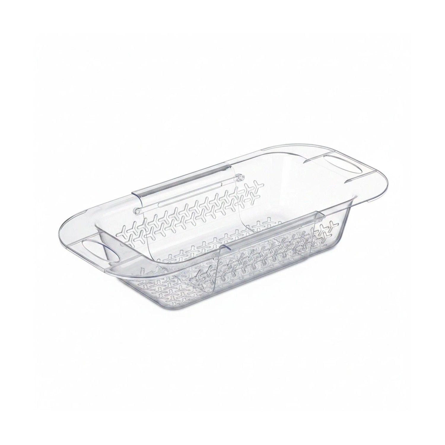 Relaxdays Spülbeckensieb Kunststoff Transparent Ausziehbar 9 x 43,5 bis 57 x 20 cm 440 g