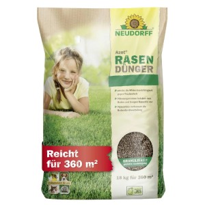Neudorff Azet Rasen-Dünger, 18 kg Sack. Bio-Rasendünger mit Mykorrhizza für einen vitalen, grünen Rasen.