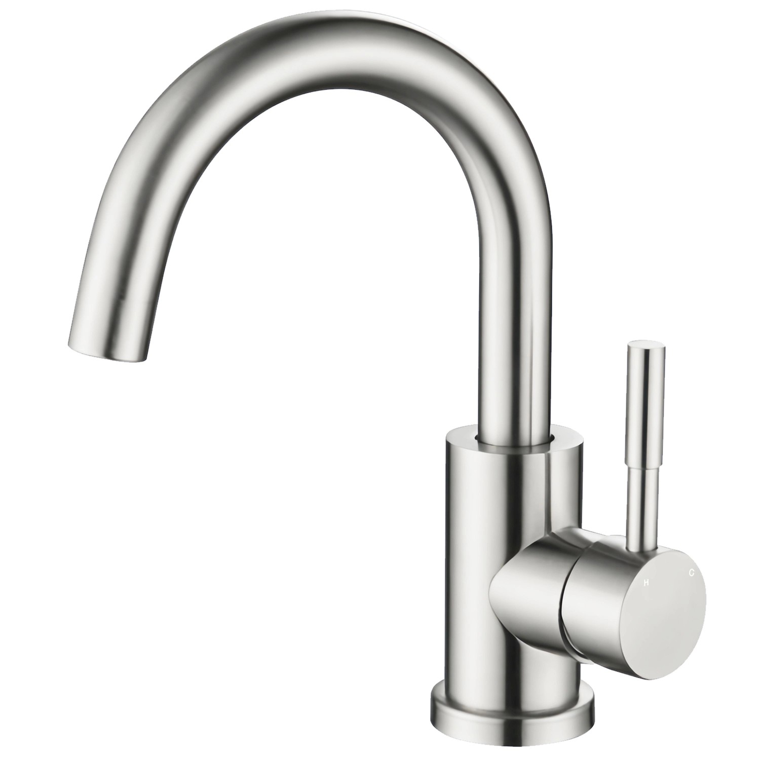 AICA Wasserhahn Silber Bad Hoch Waschtischarmatur Auslauf Höhe 158mm Waschb günstig online kaufen
