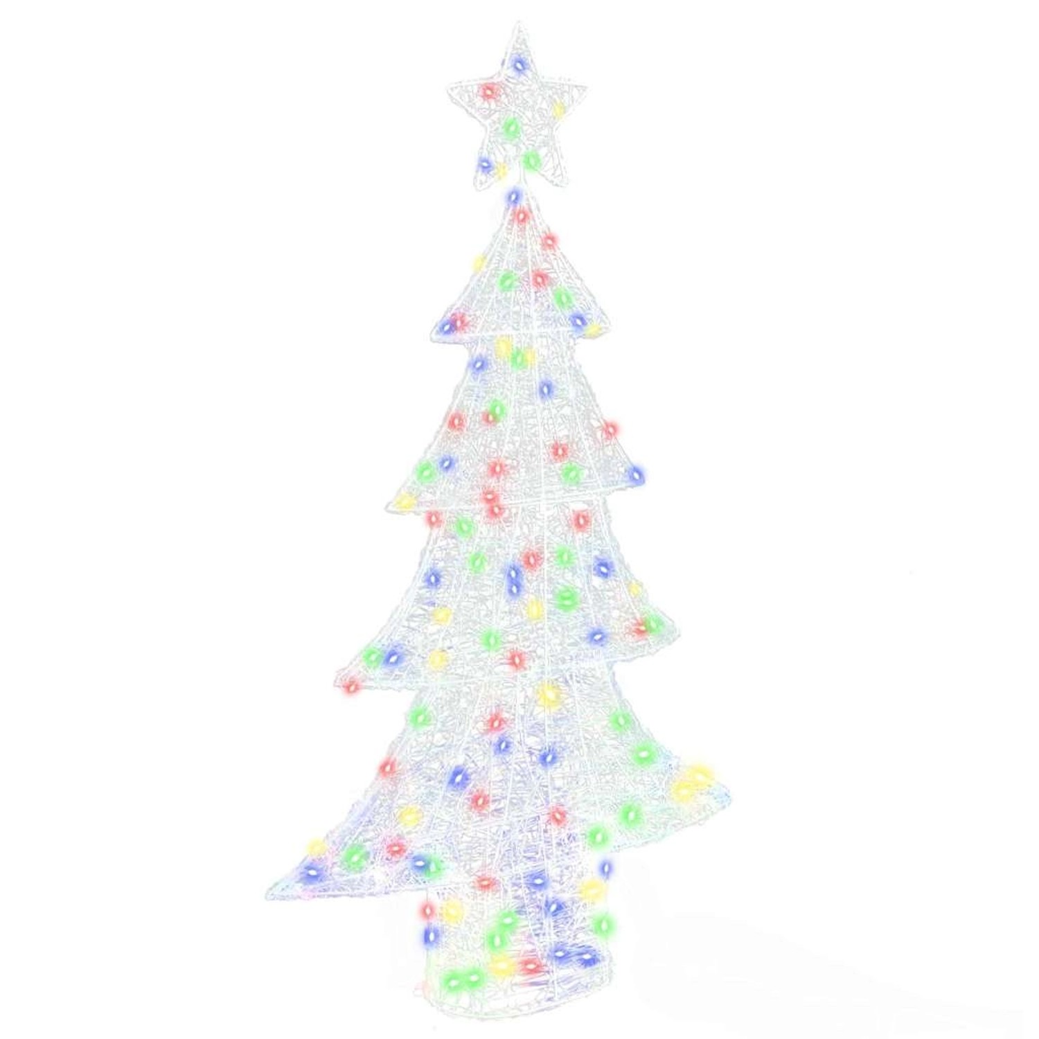 vidaXL Weihnachtsbaum mit 160 LEDs Mehrfarbig 150 cm Acryl 42018980