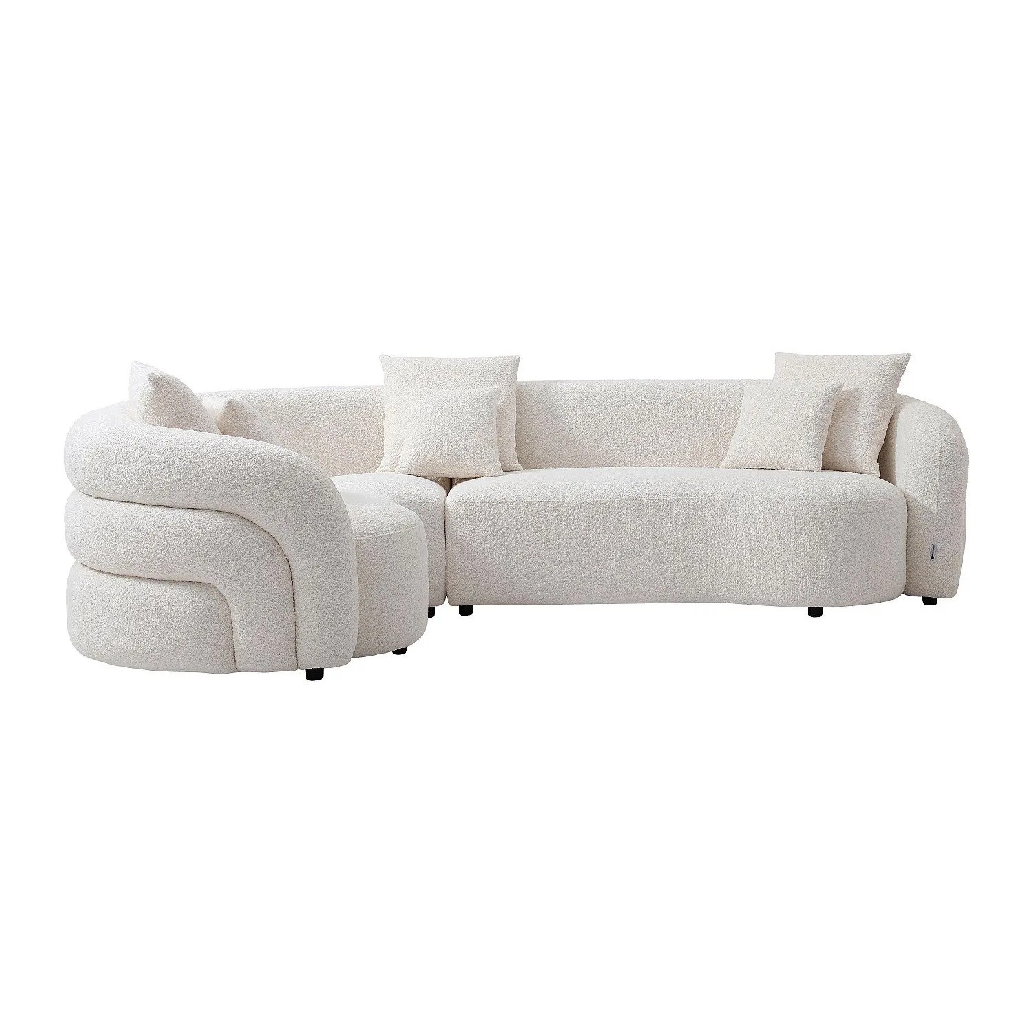 Vente-unique Sofa Ohne Schlafmöglichkeit Lapiota Weiß 290 cm