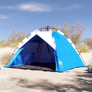 vidaXL Strandzelt 3 Personen Azurblau Quick Release Wasserdicht 4005314
