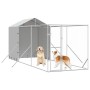 vidaXL Outdoor-Hundezwinger mit Dach Silbern 2x6x2,5m Verzinkter Stahl 3190475_4