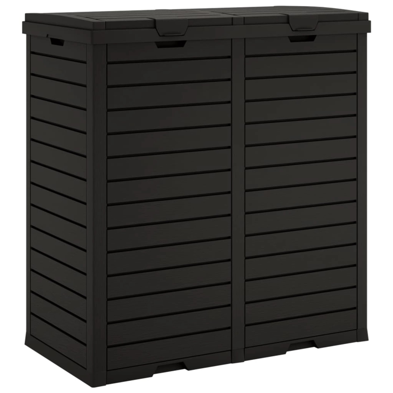 vidaXL Outdoor-Mülltonne Schwarz 78x41x86 cm Polypropylen 1740944 günstig online kaufen