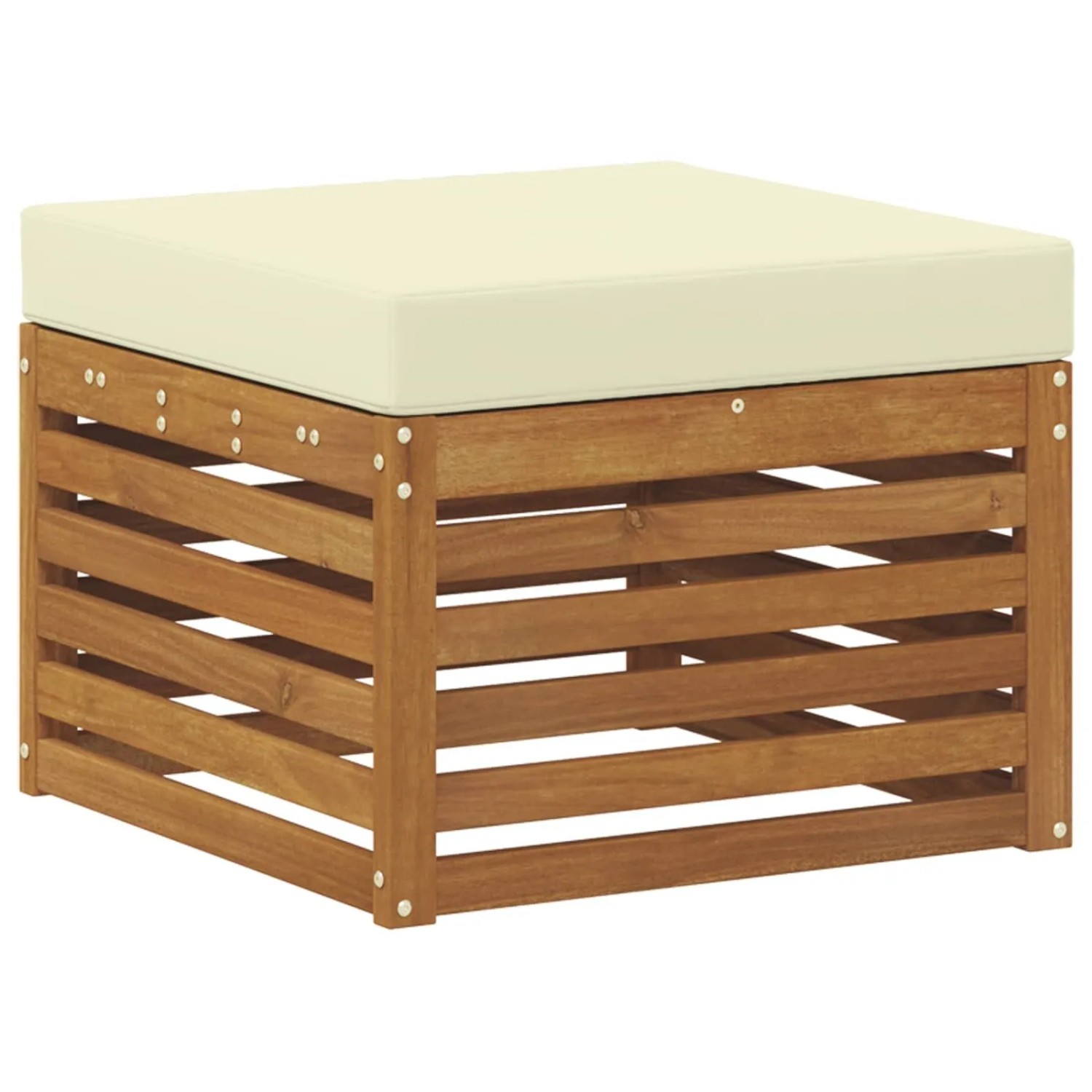vidaXL Outdoor-Fußhocker Massivholz Akazie Natur 900485