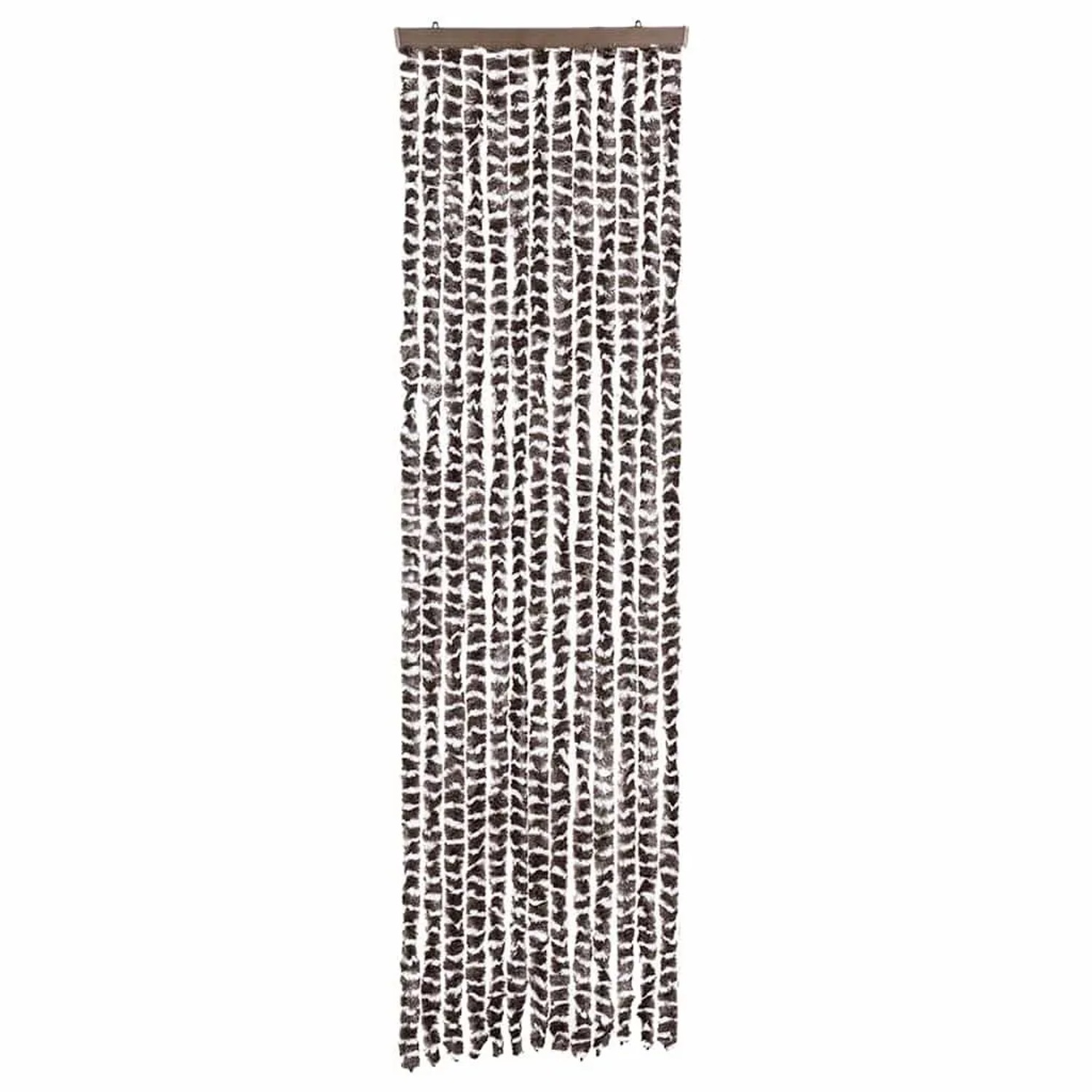 Beige-brauner Fliegenvorhang (56x200 cm) aus Chenille für Fenster.