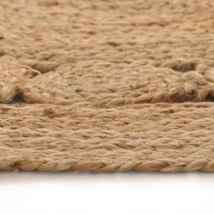 vidaXL Teppich Flechtmuster Jute 120 cm Rund 245343