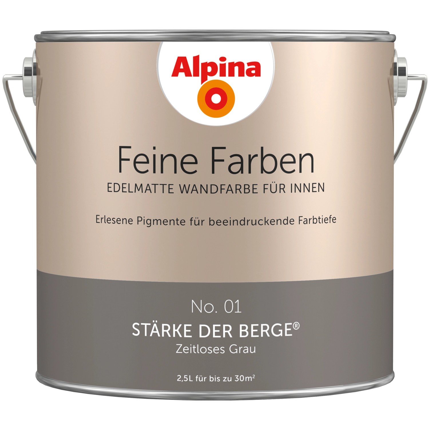 Alpina Feine Farben No. 1 Stärke der Berge® Grau edelmatt 2,5 l