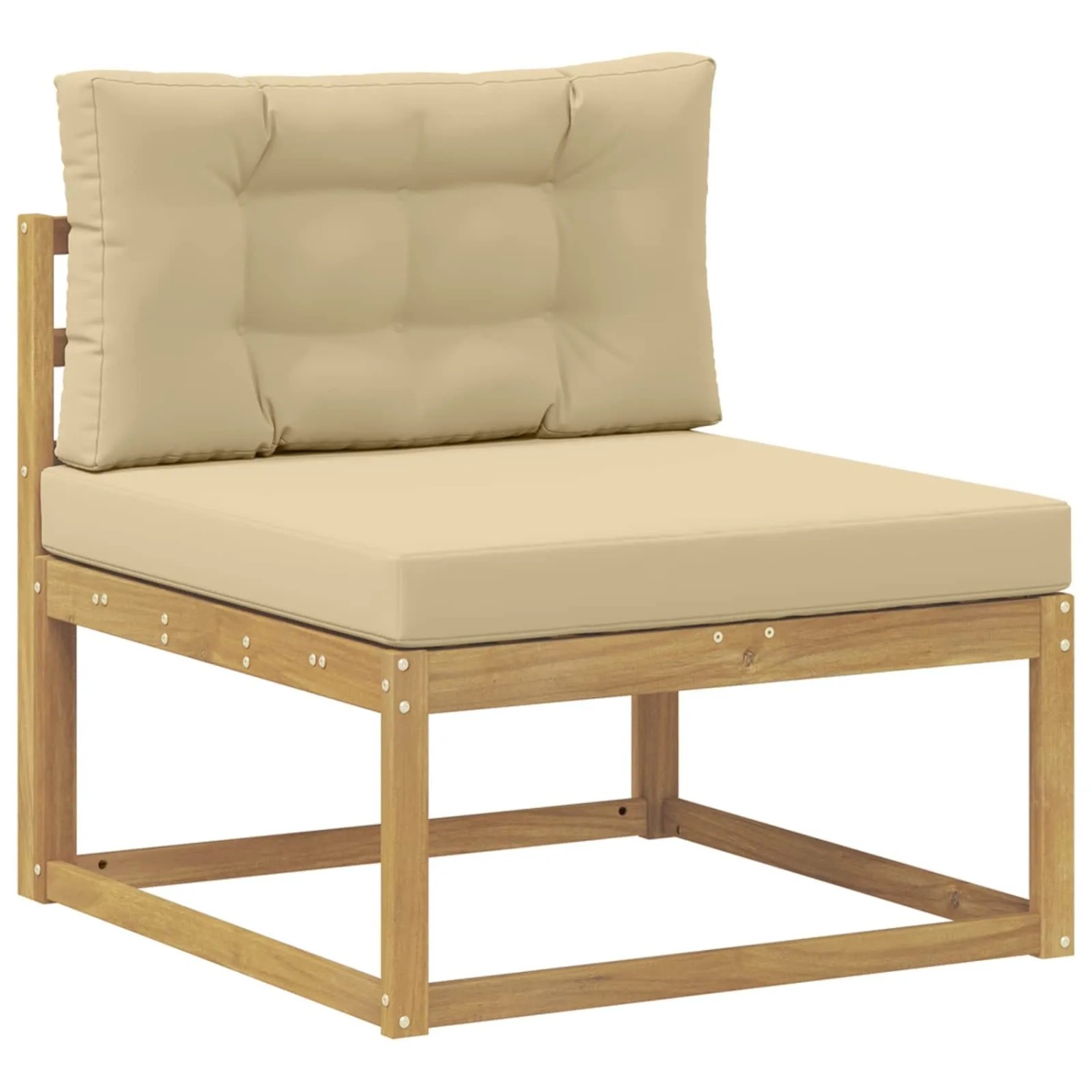 vidaXL Outdoor Mittelsofa Polyester Weiß 901539
