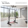 Schwarzes Tectake Squat Rack mit Hantelablage für Sport & Fitness im Home Gym.