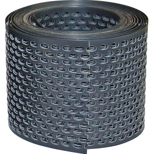 Anthrazitfarbenes Vogelschutzgitter aus PVC, 5 m Rolle für Dachbleche.