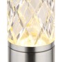 Globo Tischleuchte Lunki, 19 cm, Nickel matt, LED, mit Acrylglas-Schirm
