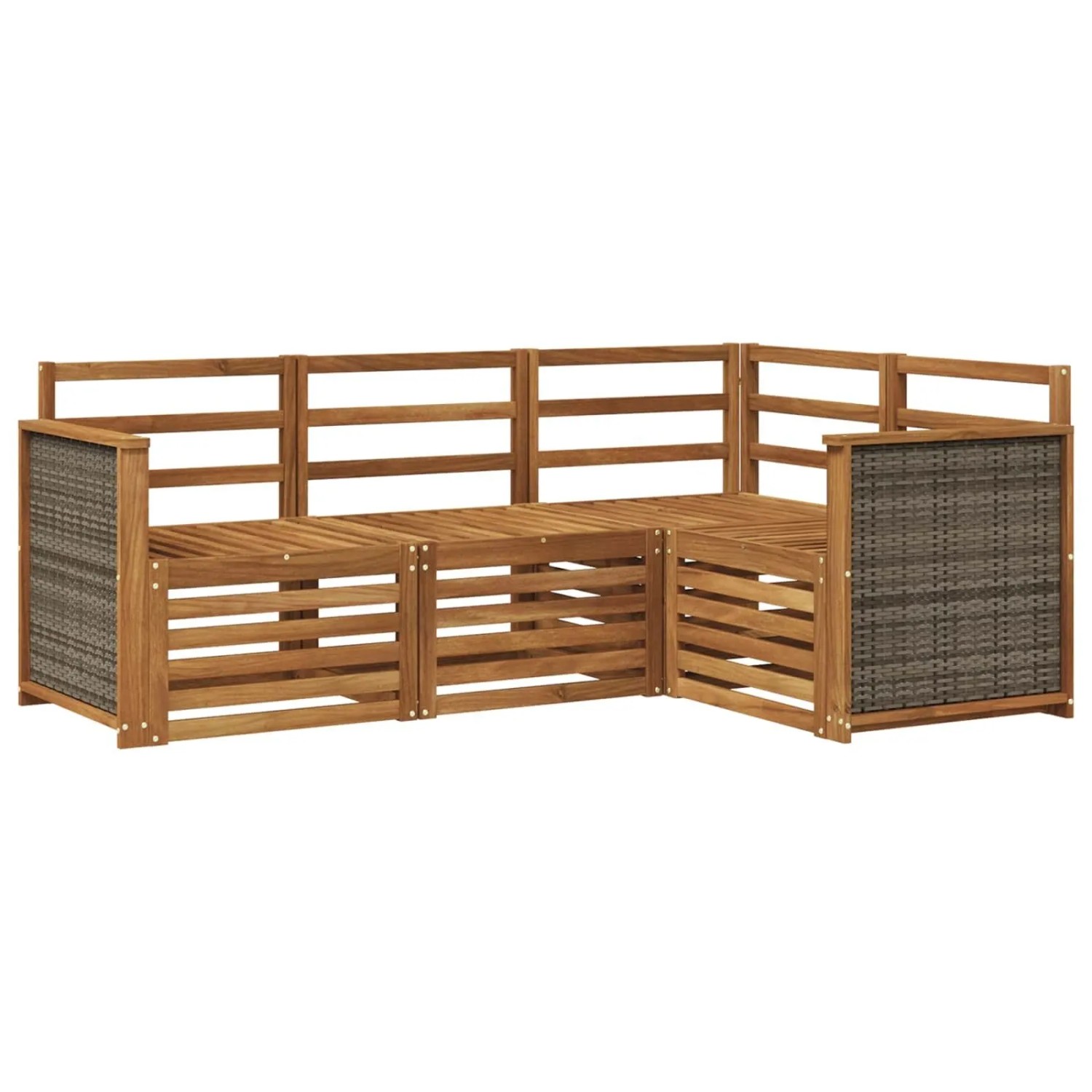 vidaXL Sofagarnituren 4 Stk Massivholz Akazie 3384285