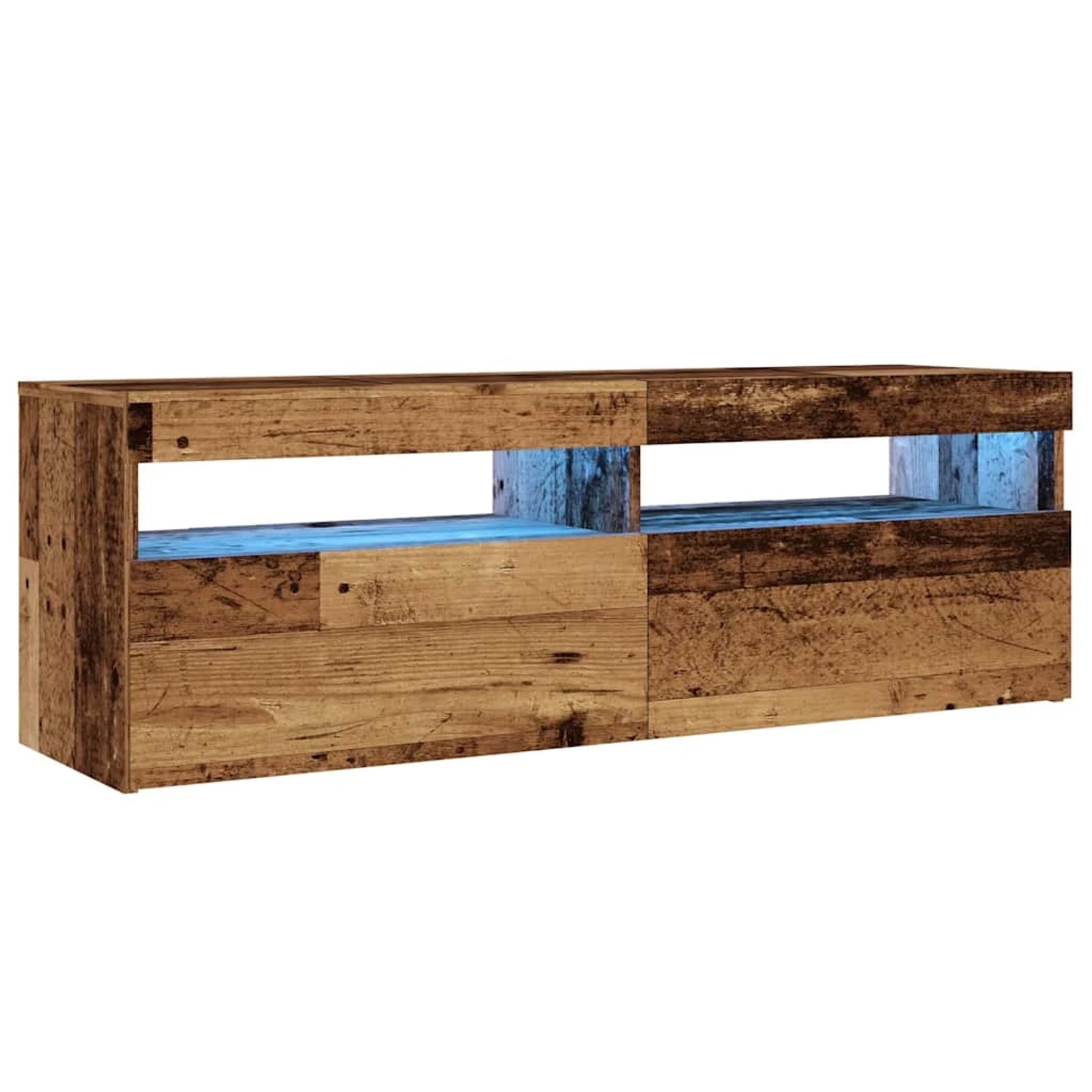 vidaXL TV-Schrank mit LED Altholz-Optik 120x35x40 cm Holzwerkstoff 856305 günstig online kaufen