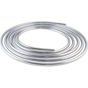 Chrombeschichteter Kupferrohrring, Ø 10 mm, für Sanitärinstallationen.