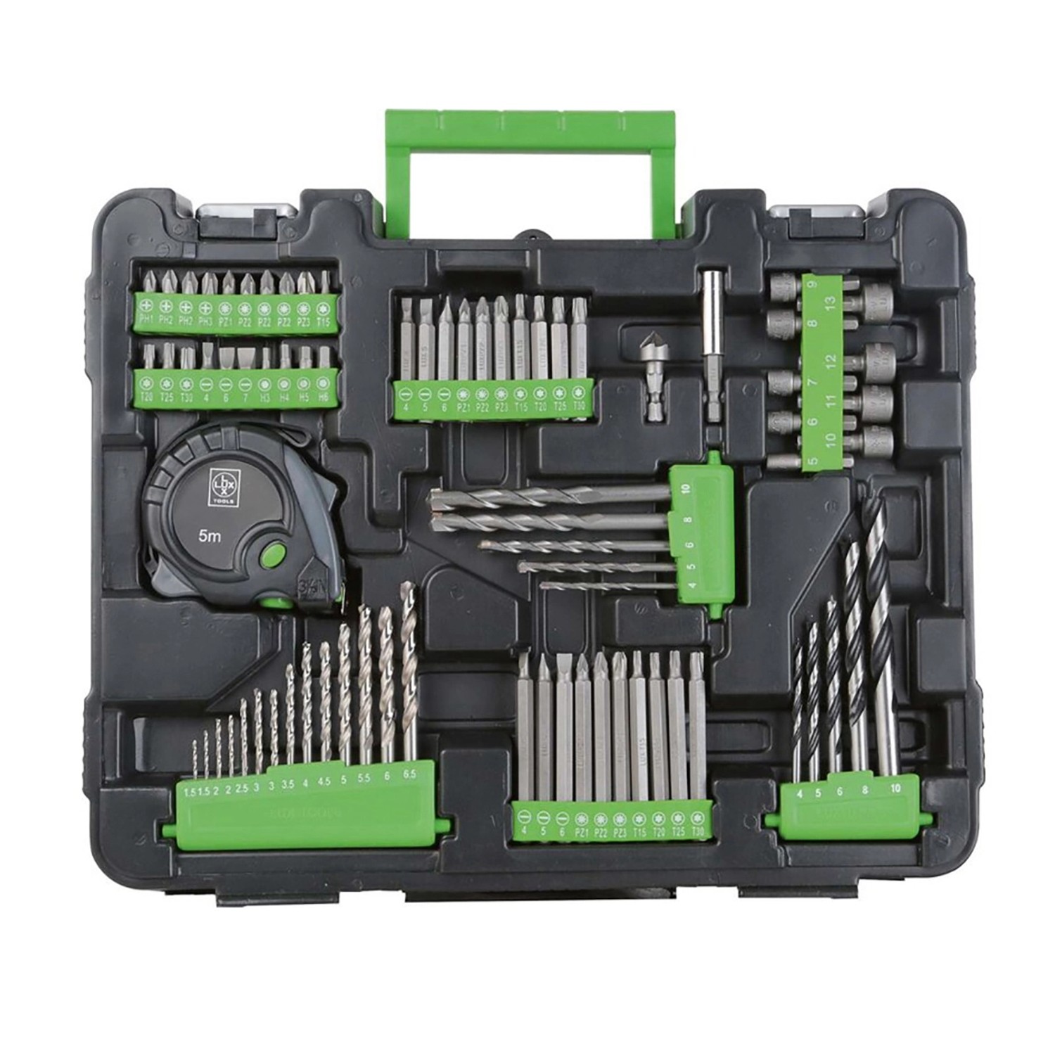 LUX Akku-Bohrschrauber 1 PowerSystem Mobile Werkstatt mit Akku, Bohrer und Bits im Koffer.