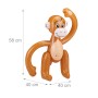 Relaxdays Aufblasaffe PVC Braun BPA-frei 58 cm x 40 cm x 40 cm 100 g_4