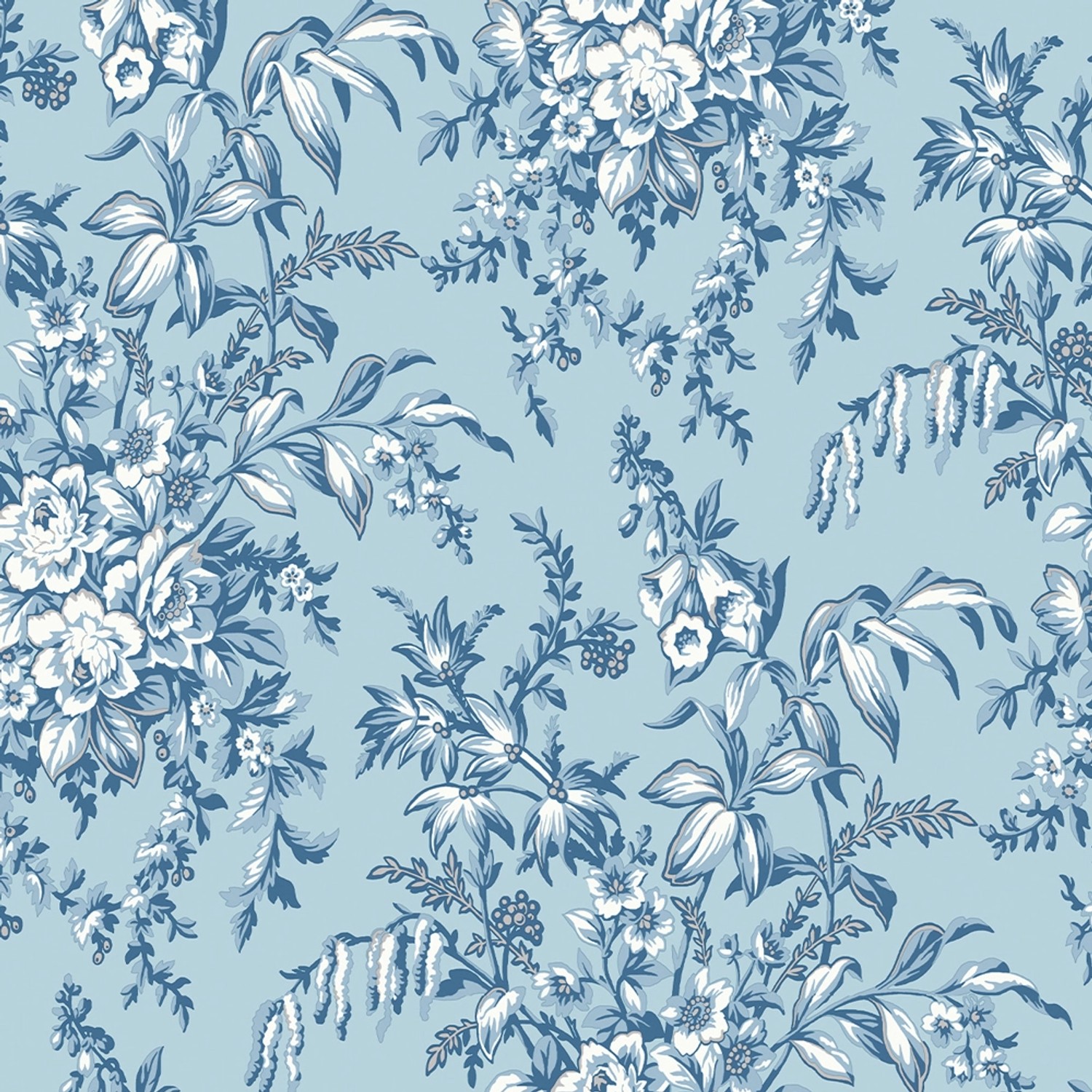 Laura Ashley Vliestapete Picardie Blue Sky 10,05 x 0,52 m