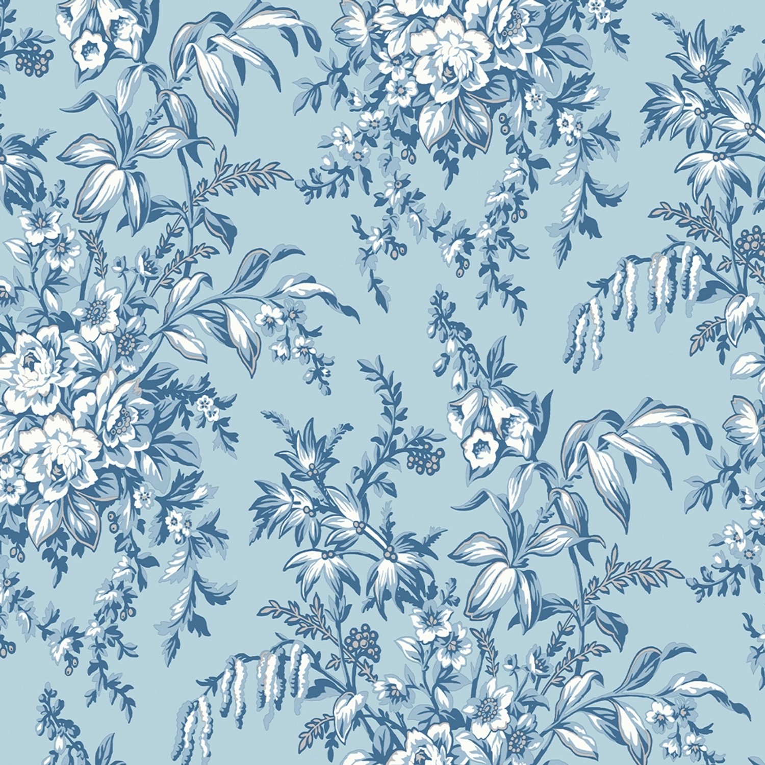 Laura Ashley Vliestapete Picardie Blue Sky 10,05 x 0,52 m günstig online kaufen