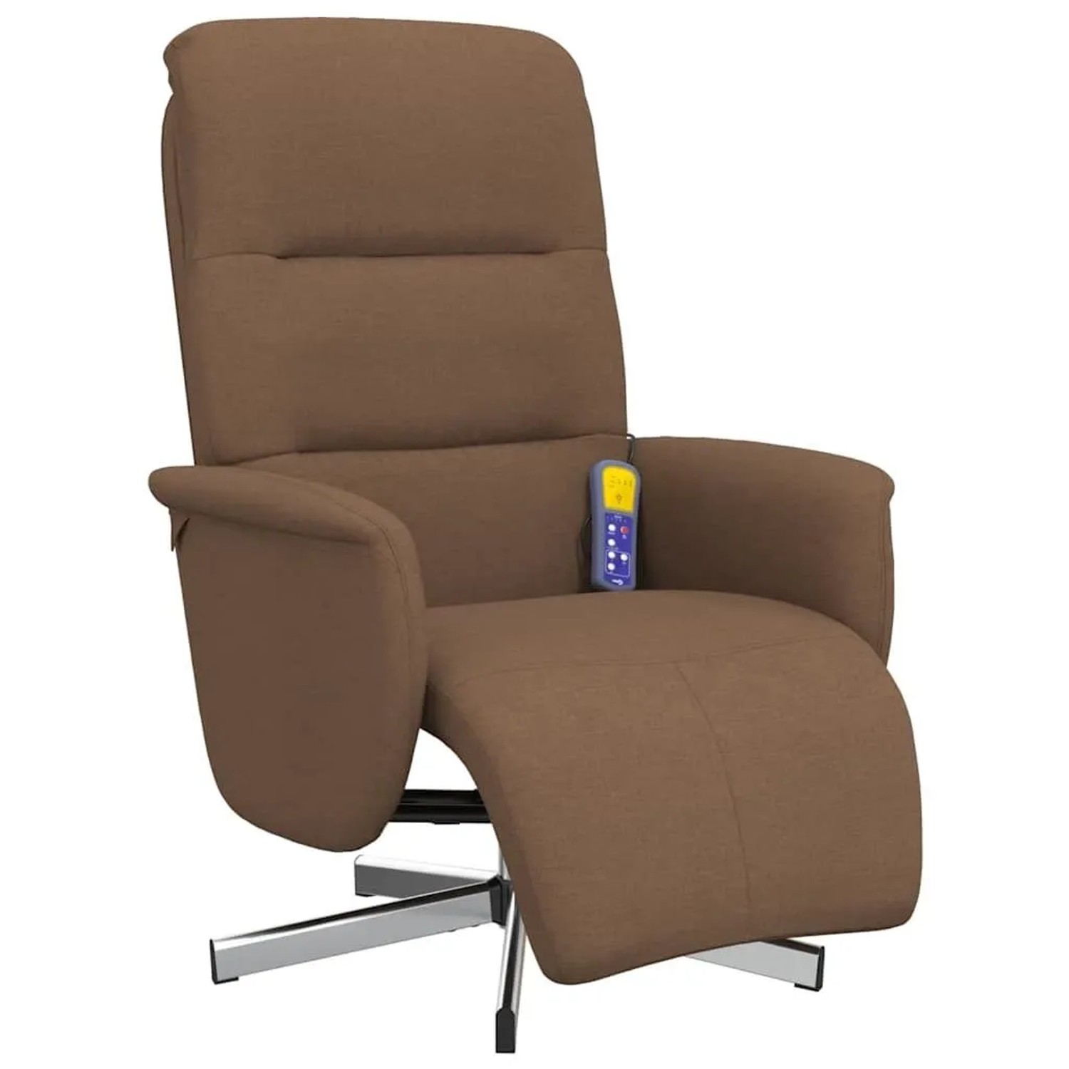 vidaXL Massagesessel mit Fußteil Braun Stoff 356576