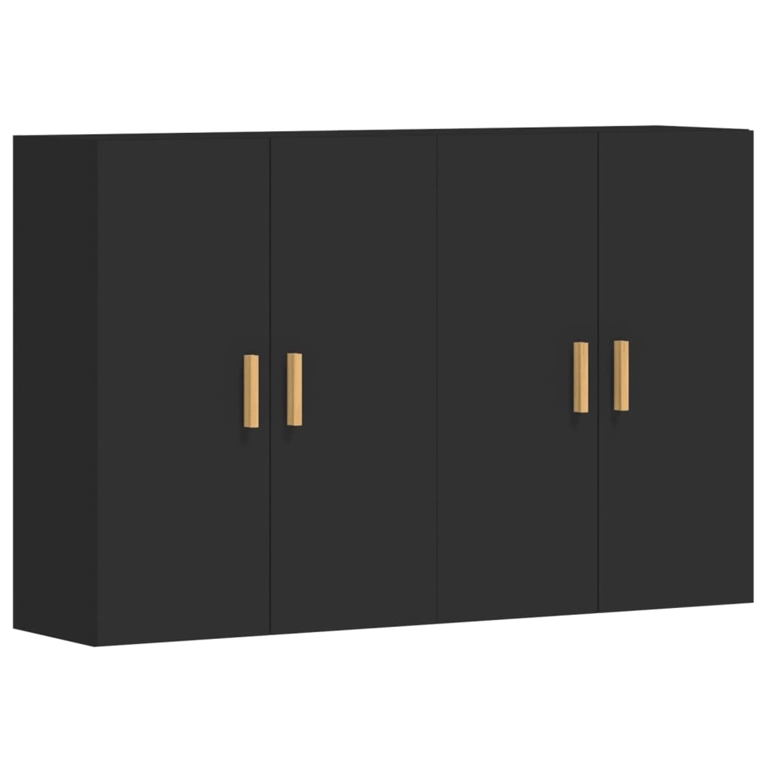 vidaXL Wandschränke 2 Stk Schwarz Holzwerkstoff 3197874 günstig online kaufen