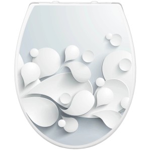 Banjado WC-Sitz Familie mit Absenkautomatik, Motiv Papiertropfen, Polypropylen.