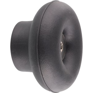 Schwarzer Wagner Wandhaken Hooks4home Dot, Ø 50 mm, aus Elastomer und Stahl.