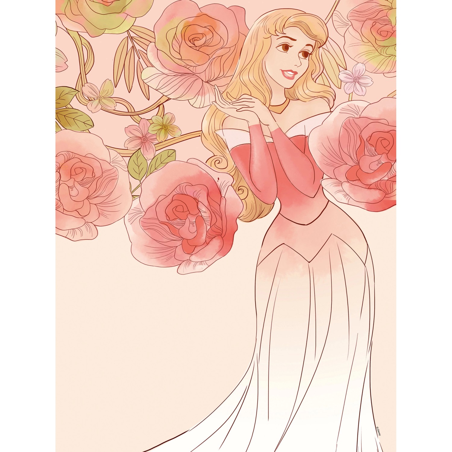 Komar Wandbild Sleeping Beauty Roses 30 x 40 cm günstig online kaufen