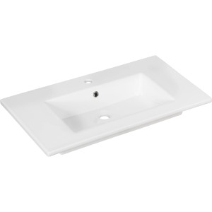 Fackelmann Einzelwaschtisch B.Perfekt, 80 cm, Keramik, weiß.