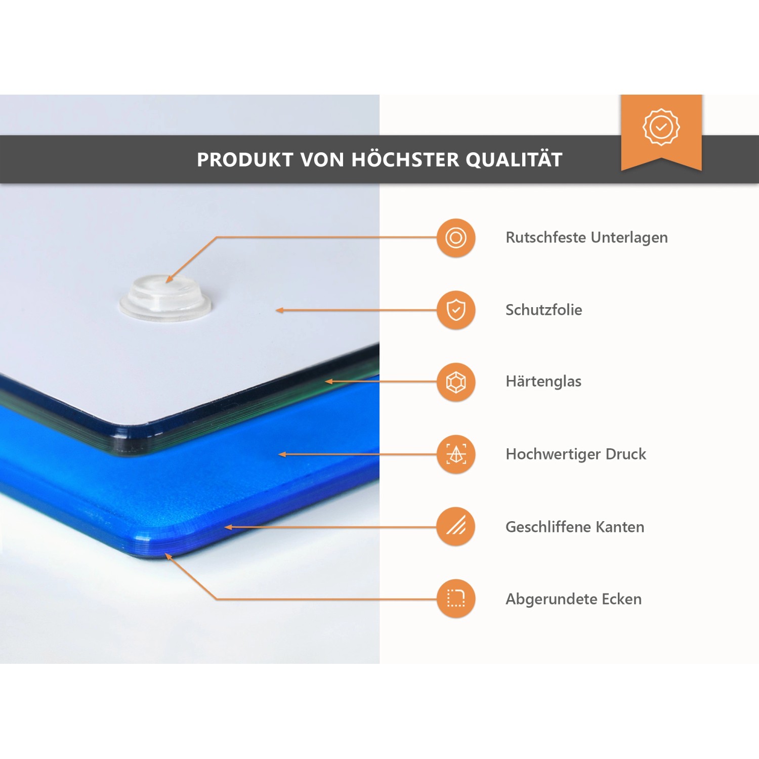 Tulup Herdabdeckplatte SET aus 2 Stück 40x52 cm Schneidebrett aus Glas Schutzplatte Spritzschutz Katzen im Fenster_7