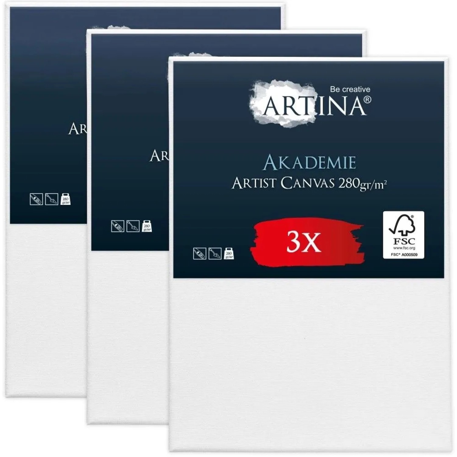 Artina Akademie Keilrahmen 90x130cm FSC 3tlg