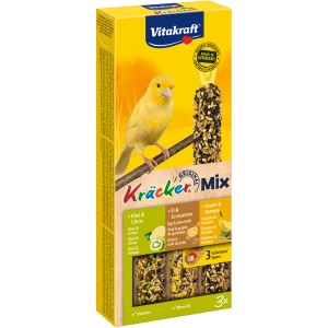 Vitakraft Kräcker Mix für Kanarienvögel: Knabberstangen mit Ei, Kiwi und Banane, 80g.