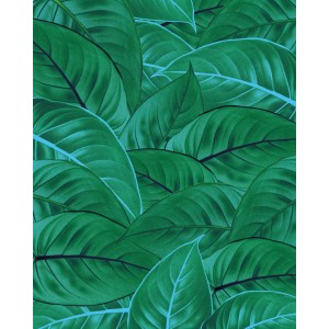 Komar Fototapete Vlies Jungle Leaves, 200x250 cm, mit dichtem, grünem Blätter-Motiv.