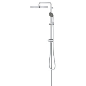 Grohe QuickFix Duschgarnitur Vitalio Start 250 Cube mit Kopf- und Handbrause, Chrom.
